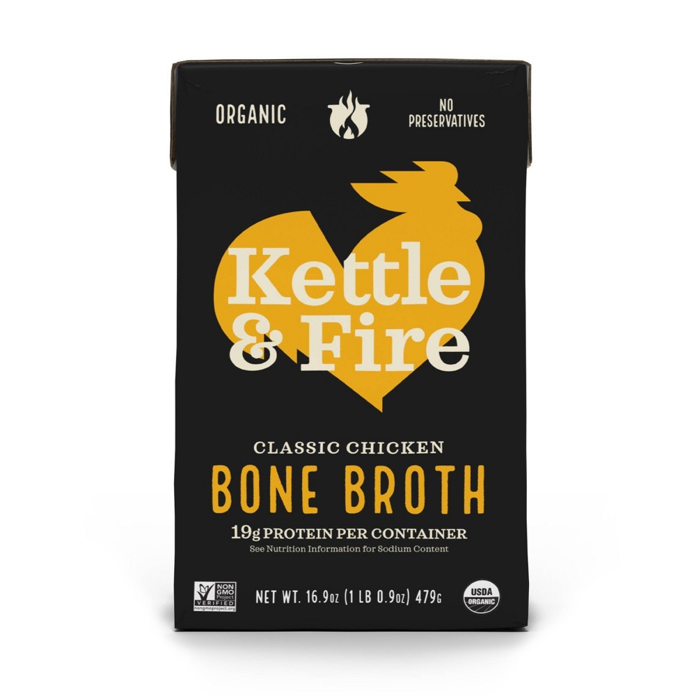 UPC 851702007022 product image for Kettle & Fire Organic Gluten Free Chicken Bone Broth - 16.9oz | upcitemdb.com