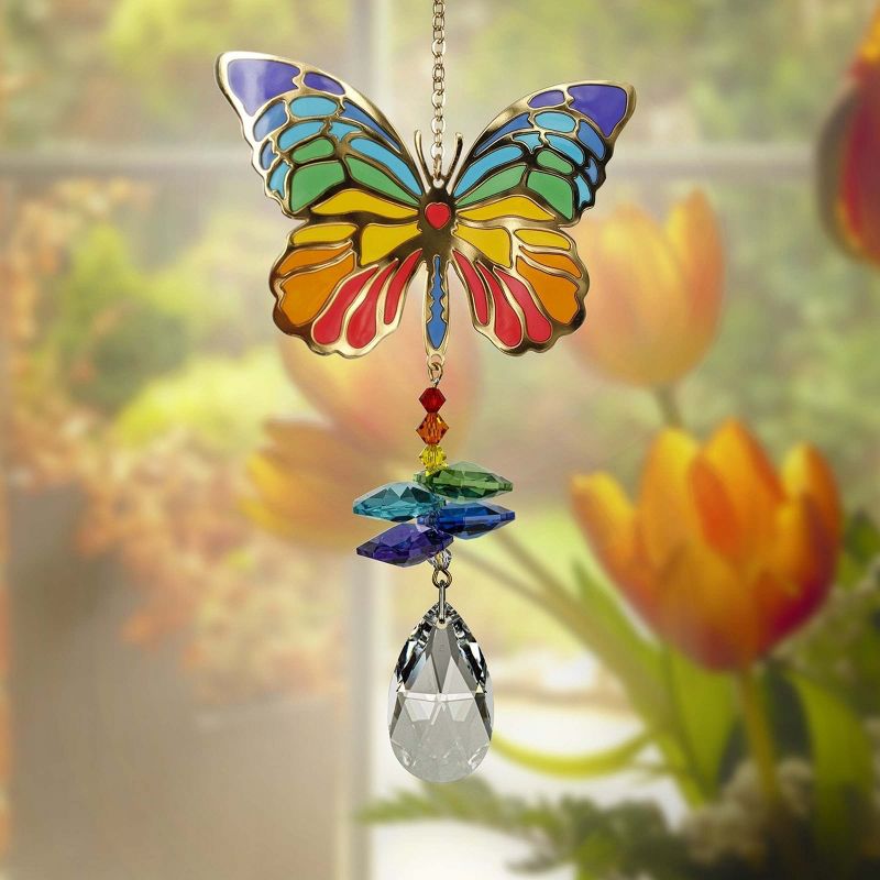 Woodstock Crystal Suncatchers, Crystal Wonders Butterfly, Crystal Wind Chimes For Inside, Office, Kitchen, Living Room Décor, 5"L, 3 of 8