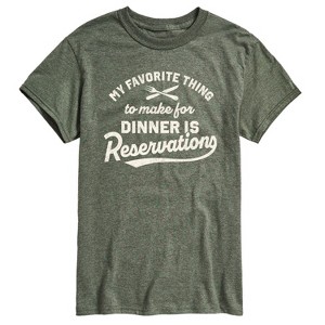 Men's - Instant Message - My Favorite Thing To Make For Dinner Short Sleeve Graphic T-Shirt - 1 of 4
