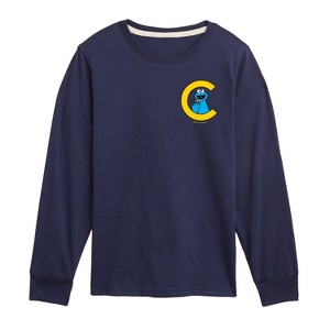 Boys' - Sesame Street - Cookie and C -Kids Left Chest Toddler and Youth Long Sleeve T-Shirt Long Sleeve Graphic T-Shirt - 1 of 3