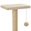 vidaXL Cat Tree Beige Particle board, Soft plush, Sisal rope 25.6 in - 4 of 4