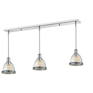 Mason 3-Bulb Vintage Steel Pendant Light - 50" Wide, Dimmable, Perfect for Game Room - 1 of 1