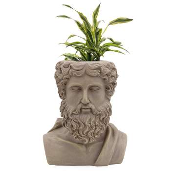 Esterno Greek God Zeus Planter Pot Garden Decor Statue Head Planter