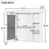 Bathroom Storage Cabinet,Medicine Cabinet With Mirror Door And Open Shelves,Bathroom Cabinet,Wall Mounted Bathroom Cabinet-Cuddlewood - 4 of 4