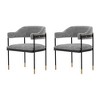 Set of 2 Lia Modern Boucle Upholstered Dining Armchairs - Manhattan Comfort - 2 of 4