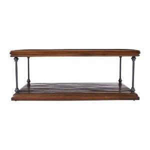 Jofran, Larson Modern Industrial 50" Solid Wood Coffee Table with Storage - 1 of 4