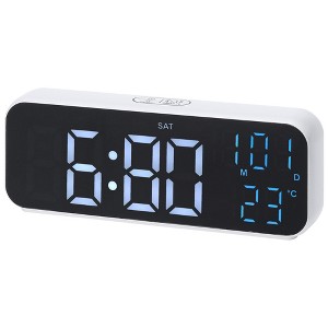 REGALWOVEN Electric Alarm Dimmable USB Charging Port Alarm Clock 6.7x2.4x1.2 Inches - 1 of 4