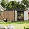 10x10 Ft Outdoor Metal Storage Shed, Heavy-Duty Steel Utility Building for Garden, Backyard, and Patio Storage - 2 of 4