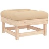VidaXL Patio Footstools with Cushions 2pcs Solid Wood Pine - 3 of 4