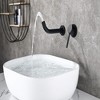 Gulches Matte Black Wall Mount Faucet, Single Handle, Brass Construction, 2 Holes, Bathroom Sink/Bathtub - 2 of 4