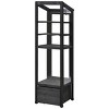 Coolbibila-62'' Height Wood Garden Greenhouse Balcony, Potting Benches With Movable Storage Box And Adjustable Shelves For Outdoor - 3 of 4