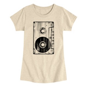 Girls' - Instant Message - Big Cassette Tape Fitted Short Sleeve Graphic T-Shirt - 1 of 4