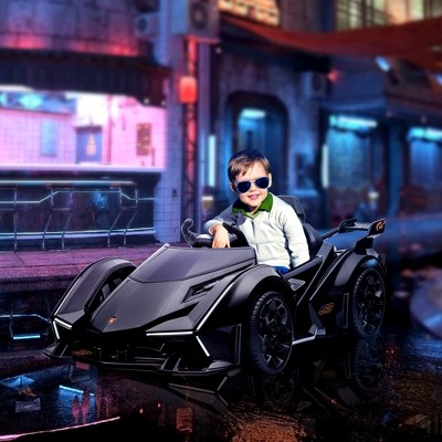 Black 12V Electric Ride-On Sports Car with Remote Control