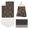 Sweet Jojo Designs Girl Baby Crib Bedding Set - Boho Floral Wildflower Black Orange and Blue 4pc - 2 of 4