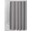 iDesign Solid Polyester Shower Curtain - 72" x 72" - Set of 2 - Gray - 3 of 4