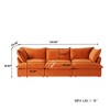 123.9" Cloud Modular Sectional Sofa, Modern Comfy Couch Filled with Down,Wide Deep Seat Couches for Living Room Apartment Lounge Bedroom - 3 of 4