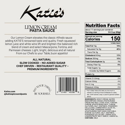 Katie's Lemon Cream Pasta Sauce - 24oz