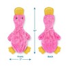 Bellura Pet - Soft Duck Stuffed Toy with Squeaker - Pink - 4 of 4