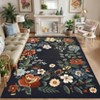 Washable Floral Area Rug Living Room Rug, Foldable Soft Indoor Carpet for Bedroom, Office & Dinning Room - 2 of 4