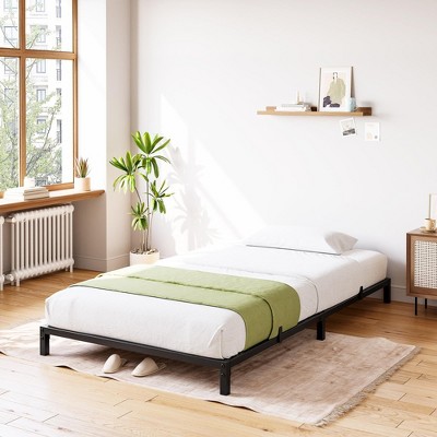 6 Inch Twin Bed Frame No Box Spring Needed, Heavy Duty Metal Platform Bed Frame Twin Size, Black
