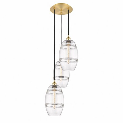 Vaz - 3 Light Cord Hung Multi Pendant In Industrial Style-30.38 Inches Tall and 14.5 Inches Wide