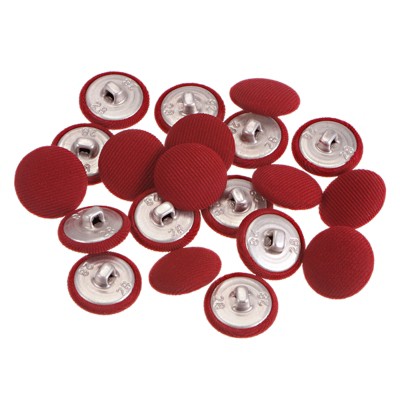 Unique Bargains DIY Craft Metal Shank Cotton Covered Round Sewing Buttons 20 Pcs