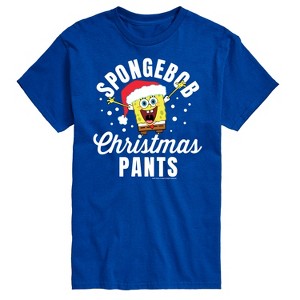 Men's - SpongeBob SquarePants - Christmas Pants Short Sleeve Graphic T-Shirt - 1 of 4