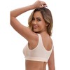 INSPIRE CHIC Women's Front Closure Wireless Postpartum Cotton Breastfeeding Lingerie V-Neck Push Up Ribbed Nursing Bras - 2 of 4