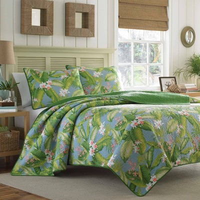 Full/queen Aregada Dock Quilt & Sham Set Blue - Tommy Bahama: Cotton ...