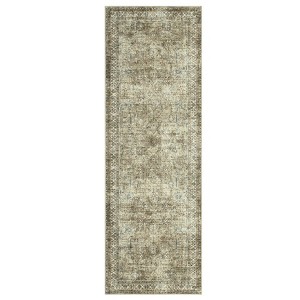 Machine Washable Area Rugs-  Non-Slip Distressed Print Carpet for Bedroom ,Dining Room ,Home Office - 1 of 2