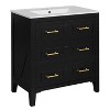 YOOCOZZ FreeStanding Bathroom Vanity with Ceramic Sink and 3 Drawers - 2 of 4