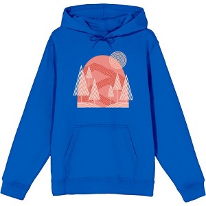 Adventure Society Mountain & Pine Trees Adult Long Sleeve Hoodie - 1 of 2