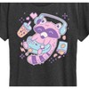 Women's - Instant Message - Kawaii Racoon Gamer Short Sleeve Graphic T-Shirt - 2 of 4