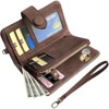 BEAFUP Womens Bifold Wallets,RFID Blocking Leather Wallet with 15 Card Slots and ID Window & Zipper Coin Purse for Daily Use,Commuting - 2 of 4