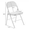 Sevobal Outdoor Portable Chairs 6PCS Foldable Soft Cushion Chair Set with PVC Seat for Living Room and Reception, White, 15.75"*17.72"*30.71" - 3 of 4