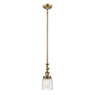 Bell - 1 Light Stem Hung Tiltable Mini Pendant In Industrial Style-14 Inches Tall and 5 Inches Wide