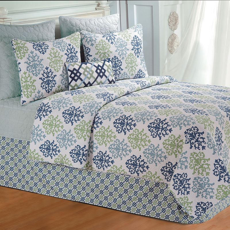 C&F Home Shabby Chic Blue Quilt, 1 of 4