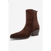 Lexia - Brown Suede Leather Western Boot (Women) brown suede 7 Forever & Always Shoes US - 4 of 4