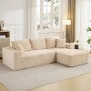 108" L-Shaped Corduroy Sectional Sofa - Plush Modular Couch with Left Chaise, No Assembly Required, Modern Lounge Sofa for Living Room - 2 of 4