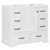 MAYEERTY 36" Bathroom Vanity without Sink 6 Drawers Drawer Divider Adjustable Shelf White - 2 of 4