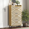 Resenkos Yardi Yard Wood Shoe Storage Cabinet, Narrow Closet Shoe Organizer Rack for Entryway, Brown - 2 of 4