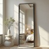 Wooakway 64''x 21'' Modern Rectangle Metal Full Length Mirror Leaning Mirror Bathroom Vanity Mirror Decorative Wall Mirror - 3 of 4