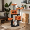 FURNIinspire Pet Tower Halloween Tall Cat Tree Cute Large Cat Tower Stand Multi-Level Cat Activities Furniture Indoor, Orange, 23.23"*17.27"*60.45" - 4 of 4