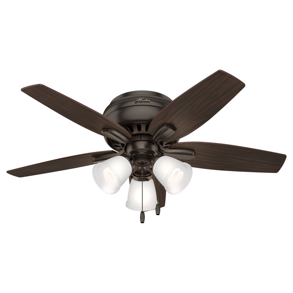Photos - Air Conditioner 42" Newsome Low Profile Ceiling Fan  Bronze - Hun(Includes LED Light Bulb)