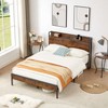 DOMETOUR Bed Frame with Charging Station Full Size - 3 of 4