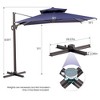 Crestlive Products 9'X11' Double Top Patio Cantilever Umbrella UV30+ Outdoor 360° Rotation 6 Heights Adjustable Offset Umbrella - 4 of 4