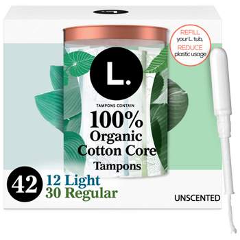 L . Organic Cotton Full Size Multipack Tampons - Light/Regular - 42ct