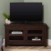 Modern 2 Glass Door Corner TV Stand for TVs up to 48" - Saracina Home - 3 of 4