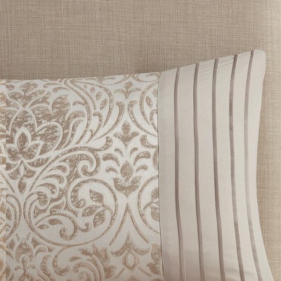 California King White Jacquard Microfiber Bed in a Bag Set