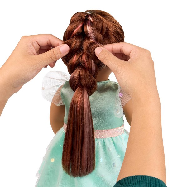 Muñeca Our Generation Angelina de 18" con cabello que crece, clips para el cabello y libro de peinados 4